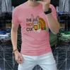 Mäns T-shirts Designer Men's Short Sleeved Cartoon T-shirt Fashion Trendy Brand Men's Half Sleeved Mercerized Cotton Thin High-End T-shirt Summer