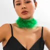 Choker Furry Flufffy Necklace and Earring Women Girls Gold Silver Plating Fashion Jewelry Partyギフト2023スタイルHN23449