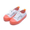 Sapatos atléticos primavera outono infantil candy color color boys tênis escorregar em garotas esportes anti-kick infantil branco casual branco