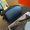 23K Bucket Bag 23cm Makeup Bag Coin Bag Leather Diamond Gold Hardware Metal Clasp Luxury Tote Matelasse Chain Crossbody Bag Underarm Bags Classic Black Sacochef