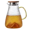 Wine Glasses 1.8L Glass Juice Cup Hammered Cold Kettle Heat-resistant Teapot Summer Water Bottle Large Capacity Cooler