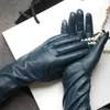 Five Fingers Gloves Long Genuine Leather Gloves Sheepskin Women's Gloves Fashion Ladies Size Make To Order 231113