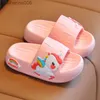 Slipper Summer Kids Home Shoes Flip Flops Baby Girls Slippers for Children Cartoon Bathroom Antislip Thick Sole Slides 2-8 YearsL231114