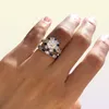Yhamni Fashion Promise Rings Set Blue Zircon CZ 925 Sterling Silver Anniversary Wedding Band Rings for Women Gift Jewelry RZ6708366384