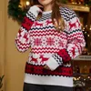 Pulls pour femmes Noël pour couple hommes O cou Sueter Jumpers Noël correspondant tenues unisexe décontracté lâche tricots à manches longues 231114