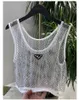 Femmes Mesh Court Crop Tops T-shirts Gilet brodé Top Summer Girls Crystal Strass Robe Tank Sexy Bikini Cover Upfqe1