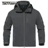 メンズジャケットTacvasen Waterproof Tactical Fleece Lined Jacket with Zipper Pocket