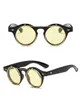 Mode Vintage rond Steampunk lunettes De soleil rabattables classique Double couche conception à clapet lunettes De soleil 230920