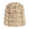 Manteau d'hiver en vraie fourrure pour femme, veste naturelle douce de haute qualité, pardessus de luxe à la mode, vente en gros, 231114
