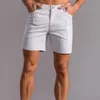 Męskie szorty białe szorty męskie bermudy szorty uliczne czyste bawełniane kolano długość swobodnie krótkie spodnie Praca spodni letnie mody 230414