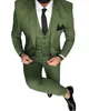 Trajes para hombres Blazers Moda Hombre Oilve Verde Azul 3 piezas Slim Fit Muesca Blazer Clásico Esmoquin Padrinos de boda para fiesta BlazervestPants 231114