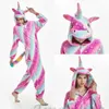 Pajamas Men Women Animal Unicorn Tiger Panda Kigurumi Pajamas Winter Onesies Kids Flannel Clothes Sets for Children Sleepwear Nightwear 231113