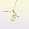 12P Monogram English Initial Alphabet A Tiny Letter Charm Metal pendant necklace for Engagement Lucky woman mother men039s fami2316144