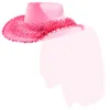 Berets Bride Cowgirl Hat Bachelorette Party Wedding Cowboy With Veil For Women Engagement Bridal Shower Supplies H7EF