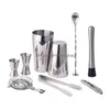 Bar Tools 9Pcs / Set En Acier Inoxydable Cocktail Shaker Mélangeur Boisson Barman Navigateur Kit Bars Set Professionnel Lz0946 Drop Delivery Accueil Dhz3O