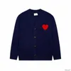 Diseñador unisex AM I Paris Suéter AMIParis Cardigan Sudor Francia Moda Jersey de punto Love A-line Pequeño corazón rojo Coeur Sudadera S-XL AMIs 3TJK