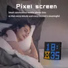 العناصر الجديدة Smart LED Pixel Display Nightlight Control Screen Diy Text Text Animation Po Frame Art Home Decor Room 231113