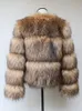 Pele feminina pele sintética hjqjljls inverno moda feminina falso casaco de pele de guaxinim luxo curto fofo jaqueta de pele outerwear feminino casaco fuzzy 231113