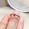 Cluster Rings Cute Ruby Silver Ring For Young Girl 3mm 0.1ct Natural 925 Sterling Jewelry Gift Woman