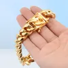 Rvs Cubaanse Link Chain Armband Heren Gouden Kettingen Armbanden Hip Hop Sieraden 8 10 12 16 18mm303w3682255