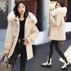 Womens Down Parkas Winter Jacket Women Parka Fashion Long Coat Clothing Wool Liner Hooded Slim With Fur Collar Warm 231114