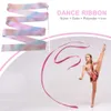 Dance Ribbon 12st 2m4m Art Gymnastics Ballet Dance Ribbon med Twirling Stick Kid blinkande Glitter Sport Performance Strip Stage Show Prop 231113