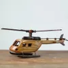 Decoratieve objecten Figurines Home Decoratie Handgemaakt houten vliegtuig Kleine militair helikoptermodel Hoogte vliegtuig speelgoed Kinderen Geschenk Home Decor items voor slaapkamer 231114