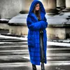 Women's Fur Faux Fur Casual Faux Fur Coat Women Hoodies Furry Thick Warm Long Faux Rabbit Fur Jacket Slim Winter Coat Women casaco feminino 5XL 231113