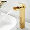 Bathroom Sink Faucets And Cold Washbasin Single Hole Faucet Cabinet High Washroom Platform Basin Coating Waterfall Sitting