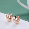 Dangle Earrings Europe And America 2023 Student Golden Hoops Solid Glossy Minimalist Piercing Jewelry Girl's Daily Basic