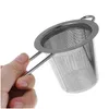 Kaffee Tee Werkzeuge Wiederverwendbare Mesh Tee Werkzeug Infuser Edelstahl Sieb Lose Blatt Teekanne Gewürz Filter Mit Deckel Tassen Küche zugang Dhlps