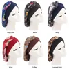 Hårklipp kvinnor satin natt sömn mössa bonnet hatt silkhuvud täcker brett elastiskt band kemo mössor hijab turbante styling smycken