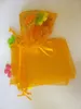 Bolsas de jóias 1000pcs 25 35cm laranja organza saco de presente embalagem sacos de exibição bolsa de cordão para pulseiras/colar/fio casado