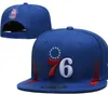 Philadelphia''76ers''Ball Caps 2023-24ユニセックスファッションコットン野球帽スナップバック帽子男性女性サンハット刺繍春夏キャップ卸売a3