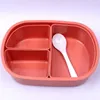 Geschirr Kinder Lunchbox Drei Gitter Mikrowelle Lunch Box Cartoon Kleine Frische Student Büro Bento Lagerung Container