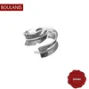 100% S925 Sterling Silver Ring Personalizado Abertura de moda Feather artesanal Retro Red Red Casal Simple estilo Jóias Amante Novo Novo