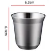 Mugs 86/163ML Double Wall Stainless Steel Coffee Mug Portable Cup Travel Tumbler Espresso Jug Milk Tea Cups Office Water