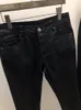 Herr jeans pfnw män mörkkläder denim byxor jeans bomullsgotiska kläder höst nisch mode rak fast färg växt byxor 12a2900 230414