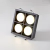Ceiling Lights Recessed Square LED Downlight Replaceable GX53 Lamp 4x7W 4x9W 4x12W Spot Light For Living Room Bedroom
