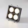 Luzes de teto embutidas quadradas LED downlight substituível lâmpada GX53 4x7W 4x9W 4x12W spot light para sala de estar quarto