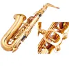 كوكب المشتري JAS 500Q جديد EB Alto Saxophone النحاس النحاس الذهب المطلي بالذهب الذهبي مفتاح E-Flat Music Instruments Sax Free