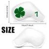 Andere golfproducten Golf Iron Head Covers 10pcs/set Golf Club Iron Headovers met klittenband Handdoekborduurwerk Lucky Clover Wit Premium leer 231114