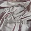 Pendant Necklaces Custom Name Necklace AAAA Zirconia Baguette Letters Chain Pendant Necklaces For Men Women Hip Hop Jewelry T230413