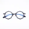 Marcos de gafas de sol Belight Llegada óptica Fancy Vintage Retro Acetato con brazo de titanio Marco de gafas Lentes graduadas