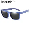 Sunglasses HOOLDW Square Kids Sunglasses Sile Flexible Safety Children Polarized Sun Glasses Girl Boy Glasses UV400 Baby Shades EyewearL231114