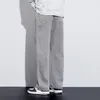 Мужские джинсы для мужчин Мешковатые брюки Брюки Широкие брюки свободного покроя Светло-серые с эластичной резинкой на талии Мужская одежда Уличная одежда Homme