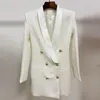 Kvinnors kostymer kvinnors vårbutik smal vintage silkgrön frukt krage dubbelbröst jacka blazer casual elegant kostym 2023