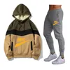 Men's Tracksuits Fashion Men Tracksuit Sweater Hoodie Jogging Pants Casual Sports Suits Winter Clothe Plus Size S-3XL