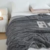 Dekens Inbakeren Effen Geruite Beddeken Herfst Winter Zacht Warm Pluizig Gooi Deken Bank Koraal Fleece Sprei Op Bed Voor Volwassenen Kinderdekens 231114