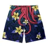 Shorts masculinos polinésio tribal havaiano totem tatuagem havaí imprime básico curto verão casual fitness sweatpants ginásio treino malha esporte